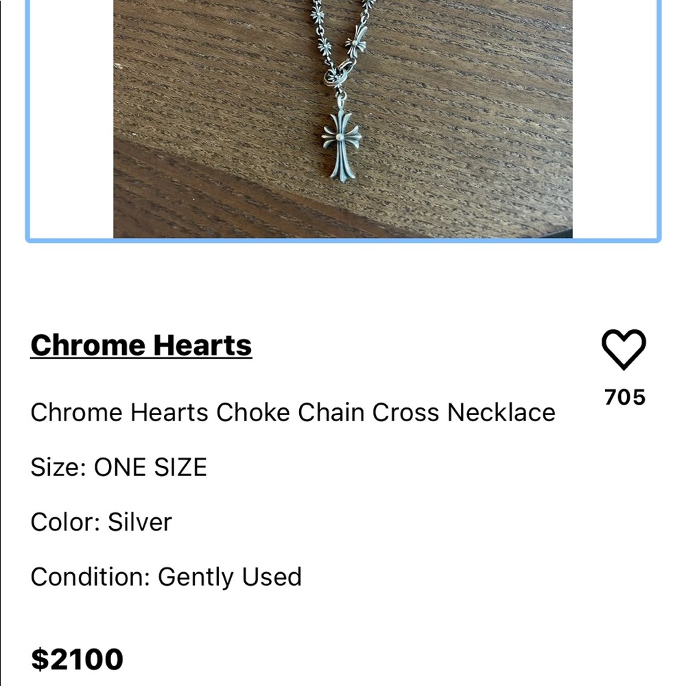 COPY - Chrome hearts choke chain (silver) (rare)